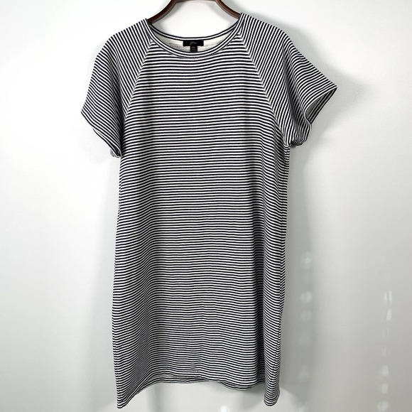 JCrew Blue Striped‎ Cozy Beach Terry Short Sleeve Dress XXL - Picture 1 of 7